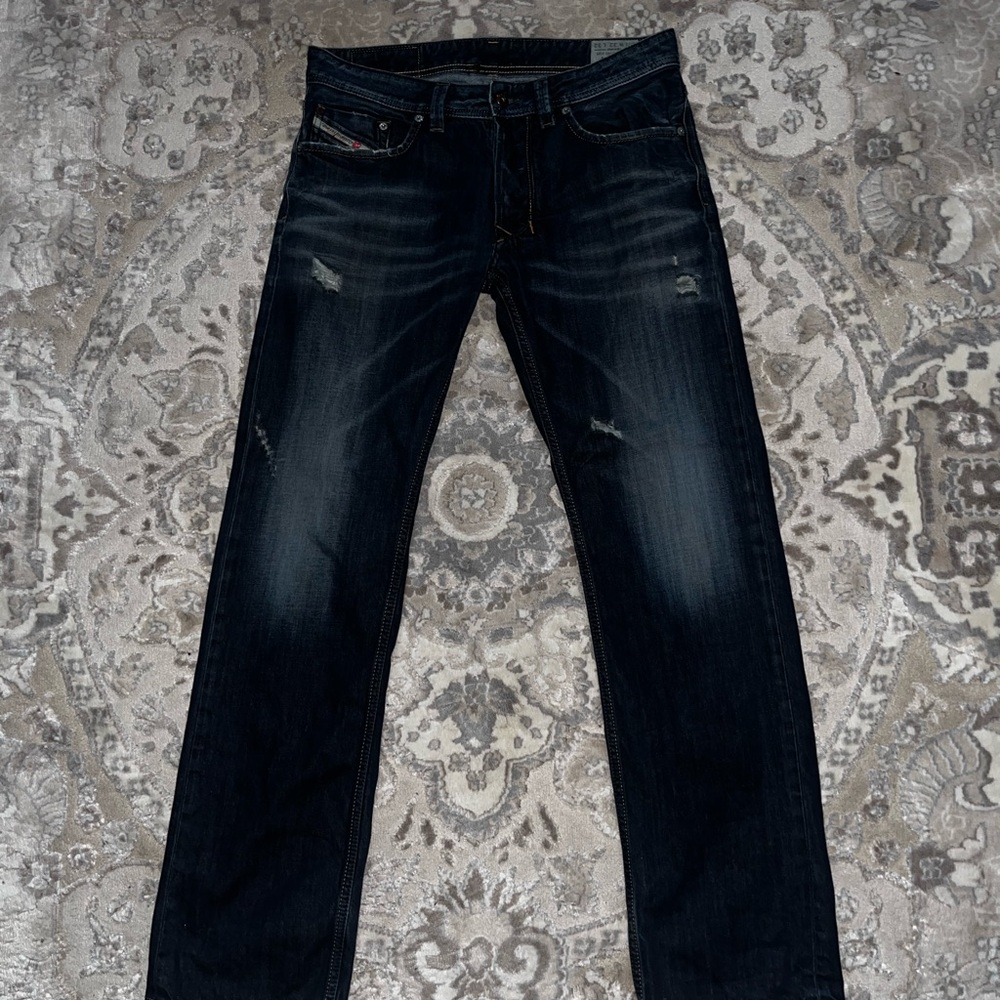 Diesel Men's Straight Jeans - Midnight Black